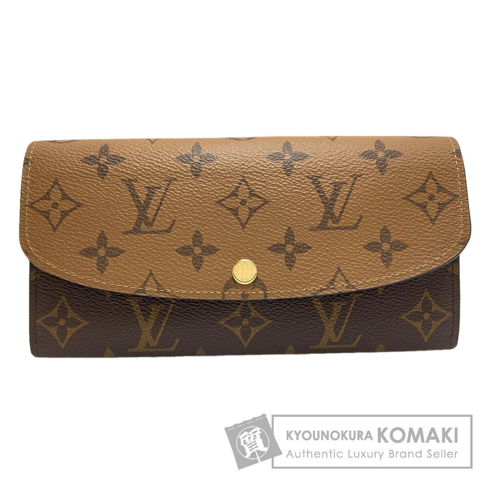 Louis Vuitton Portefeuille Emilie Long Wallet coin Monogram Reverse